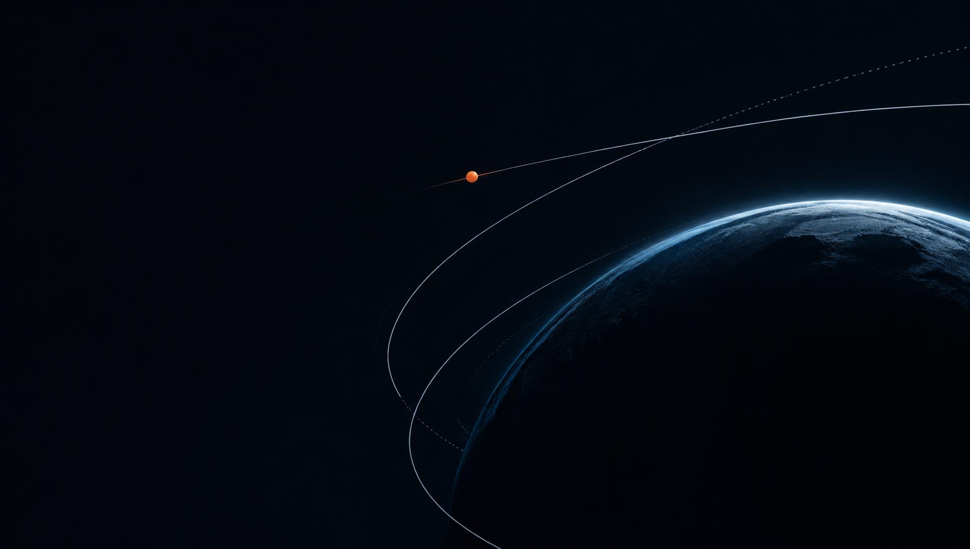 Orbital trajectories around a planet